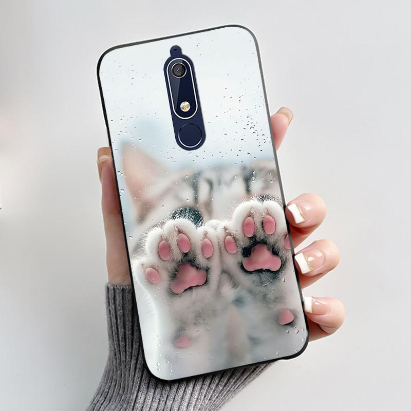 Чехол Для Nokia 5.1 6.1 Эстетичный Роскошный Милый Крутой Мальчики Девочки Мягкий силикон Чехол для телефона Задняя крышка Черный Матовый Защитный чехол