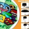 Geometry Dash Print Umbrella Automatic Opening/ Closing - Portable Foldable Design - Daily use for Travel/Outdoor - Gift for Birthday
