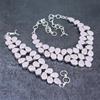 Pink Chalcedony Gemstone 925 Sterling Silver Jewelry Set