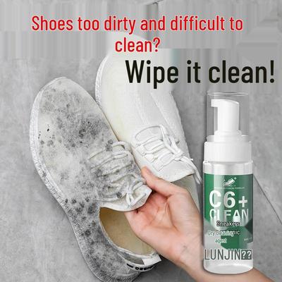 Белый очиститель для обуви и отбеливающий раствор с щеткой - Удаляет желтизну и очищает обувь без стирки