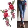1 Pair Flowers Embroidered Garment Sew Applique Embroidery Patch Clothes Cheongsam DIY Accessory
