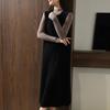 Женское кашемировое платье Qinghe кашемир 30% кашемир 70% шерсть осенне-зимняя кашемировая юбка мягкая и теплая