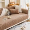 Flannel Sofa Cushion Winter Thickened Plush Warm Non-Slip Seat Cushion Leather Sofa Cover  New Cover