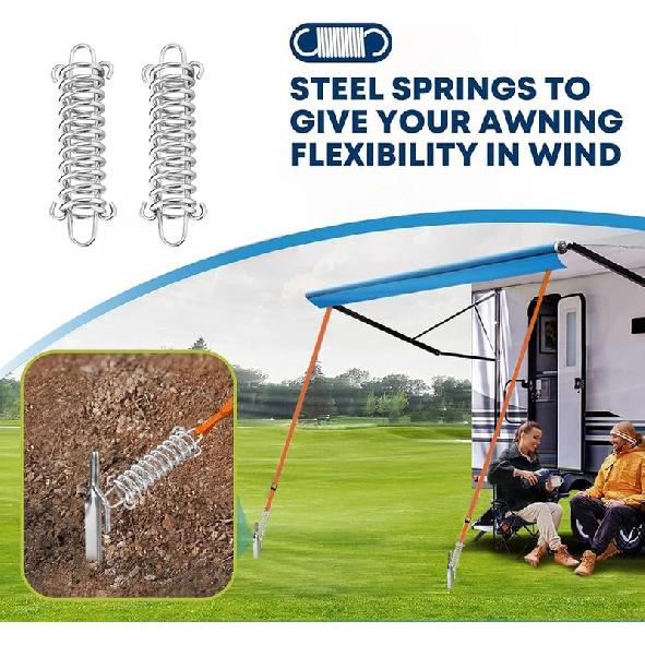 1set 2-IN-1 Awning Storm Band Straps Tie Down Kits For Thule Fiamma Dometic Awning Canopy Fit For Most Motorhomes