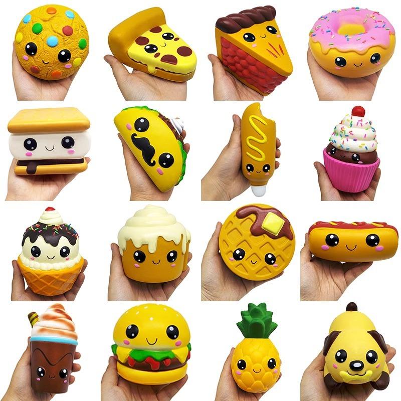 Kawaii Mini Bread Cartoon Food Squishy Toys Squishy Scented Slow Stress Relief Toy Supplies Kids Toy Gift Cute Cartoon Cake