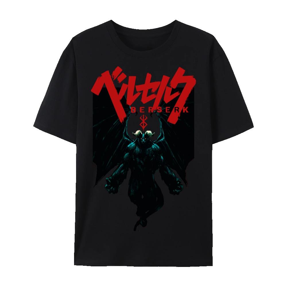 Футболка Berserk Gess & Griffith Graphic Cotton, рубашка-унисекс с коротким рукавом и круглым вырезом в японском стиле