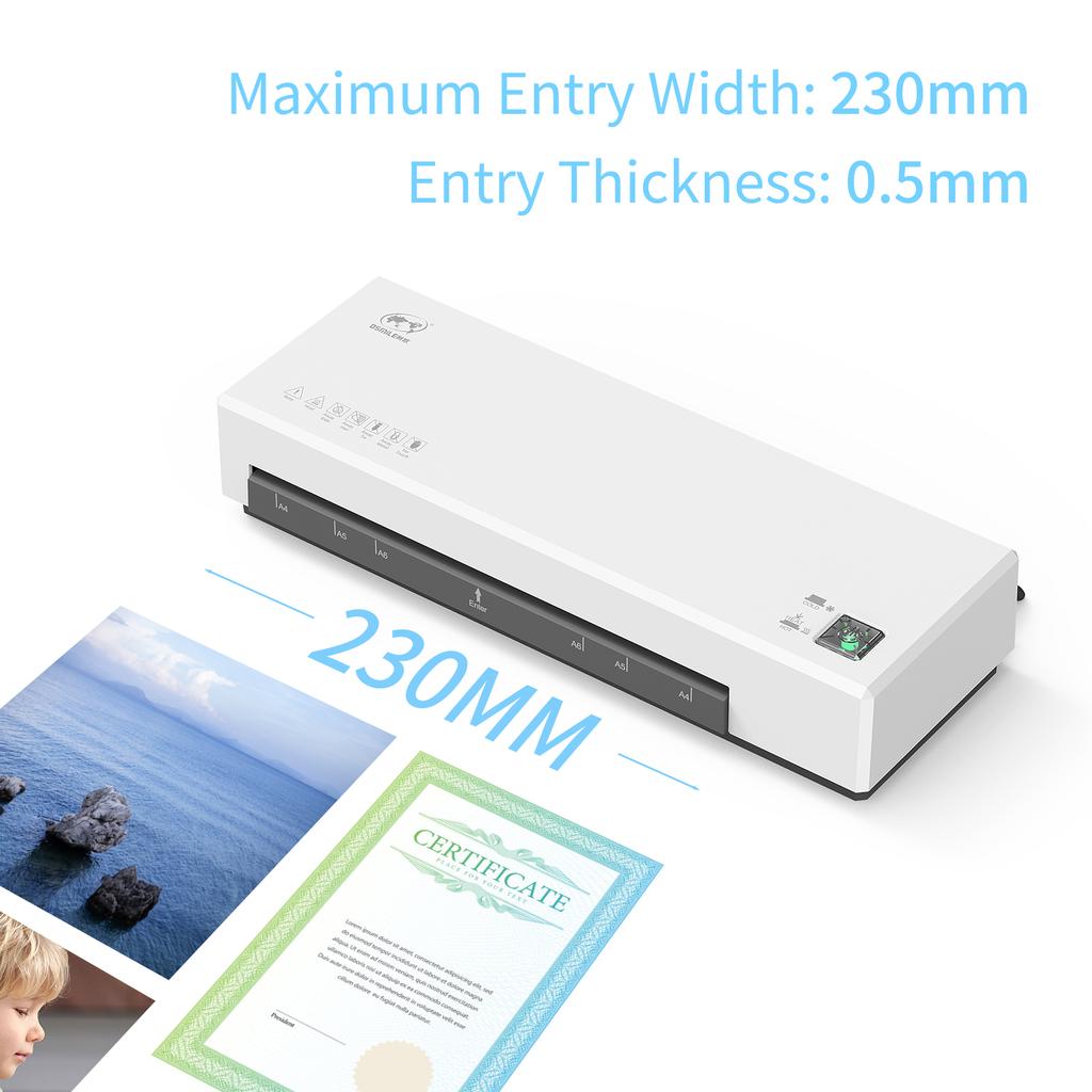 Ламинатор A4, горячее и холодное ламинирование, 2-х валковая система, ламинатор шириной 9 дюймов, подходит для ламинирования пакетов A4/A5/A6