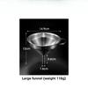 Stainless Steel Funnel 304 Kitchen Pouring Oil Funnel Filter Liquid Stainless Steel Oil Funnel Household Wine Funnel Large Calibre