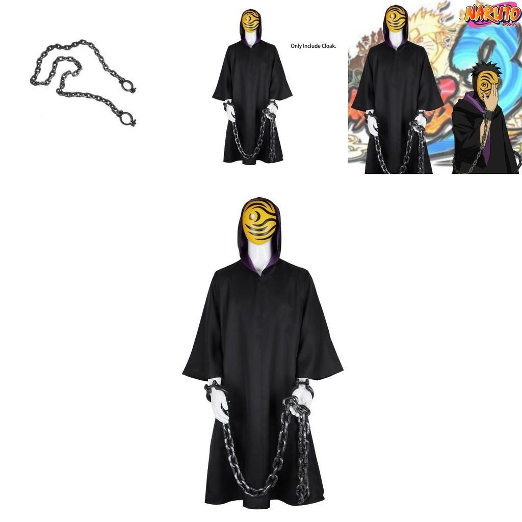 Наруто Акацуки Тоби Учиха Обито Маска и Плащ Костюм для Косплея и Хэллоуина