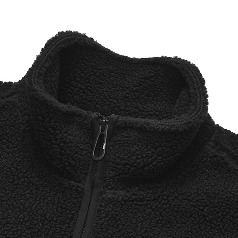 Fila Мужская куртка из искусственной овечьей шерсти однотонная куртка черная F51M249998F-BK