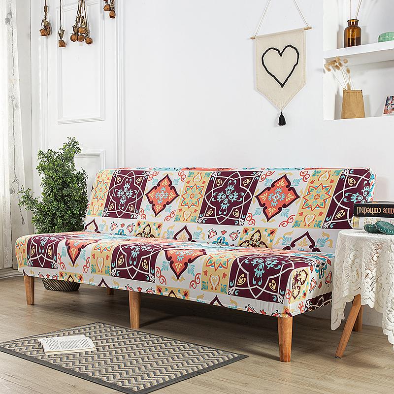 Чехол-футон для дивана без подлокотников, чехол для складного дивана, чехол для дивана, моющийся, защитный чехол для мебели для дивана без подлокотников