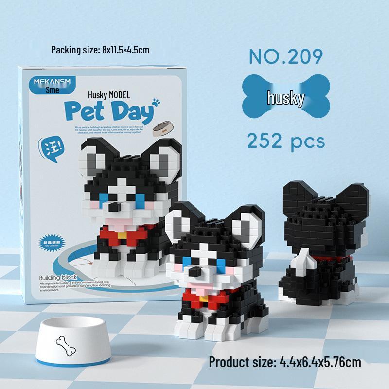 Микро Мини Строительные Блоки: Шиба-ину, Тедди, Корги, Кот, Корова Набор плюшевых игрушек в подарок