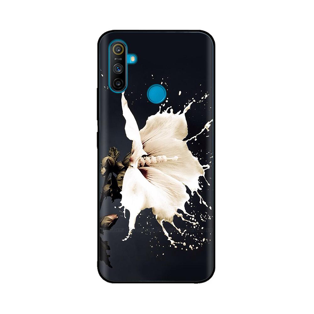 Чехол для Realme C3 Мягкий Черный Силикон ТПУ Узорчатая Задняя Крышка Для OPPO Realme C3 RMX2020 C 3 RealmeC3 Расписной Чехол для Телефона Fundas