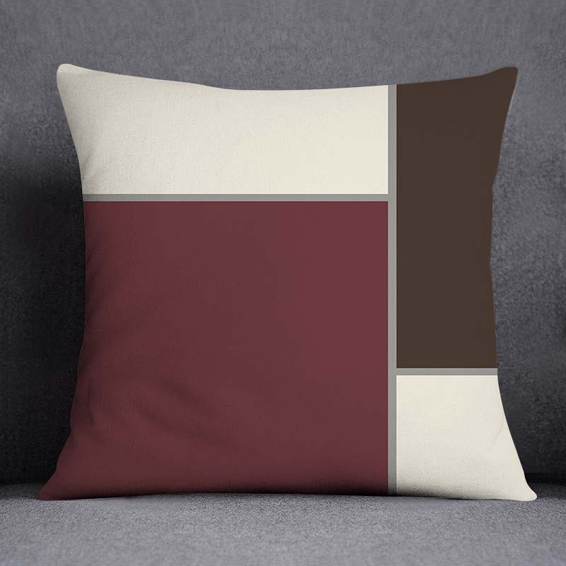 Geometric Color Pillowcase Home Decoration Pillowcase Square Pillowcase Home Office Decoration Cushion Cover