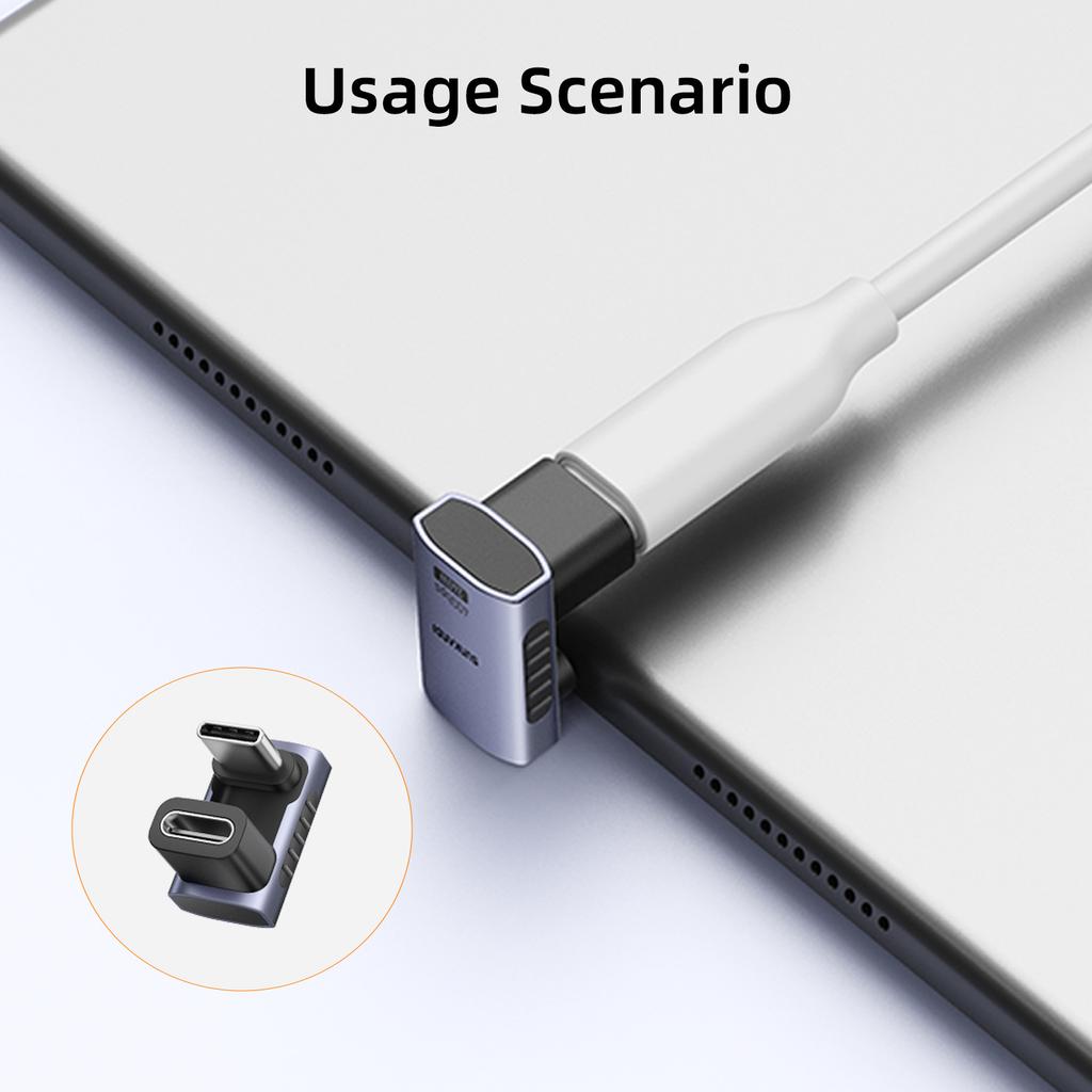 SUNKANDI USB4.0 40 Гбит/с OTG-адаптер 240 В Быстрая зарядка Конвертер Угловой USB Type-C Кабель для передачи данных для MacBook Ноутбука Телефона 8K60 Гц