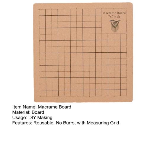 Eco-friendly Measuring Grid Crafting Wide Application Macrame Bracelet Project Wood Board Household Supplies Macrame Board