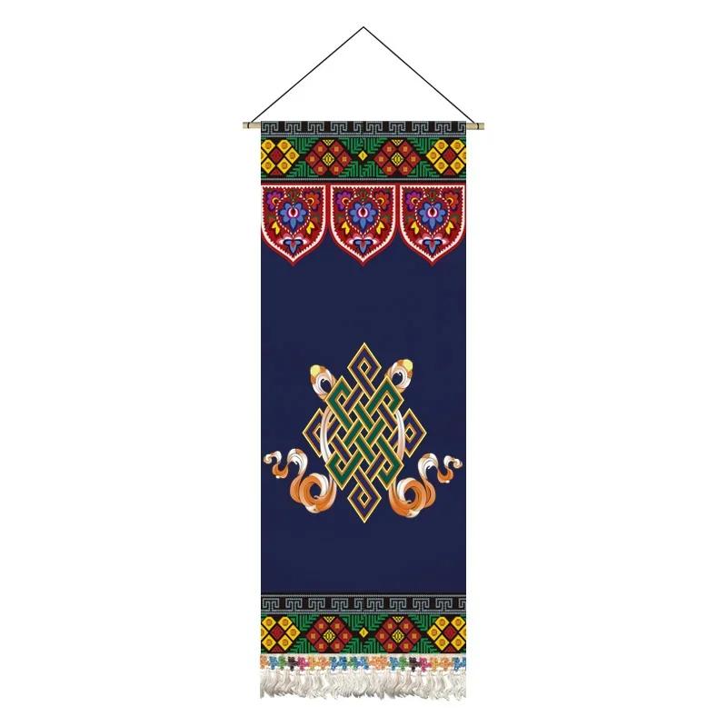 Кисточки Тибетские Благоприятные Восемь Сокровищ Подвесная Картина Искусство Ткань Гостиная Фон Обои Украшения Ткань Картина