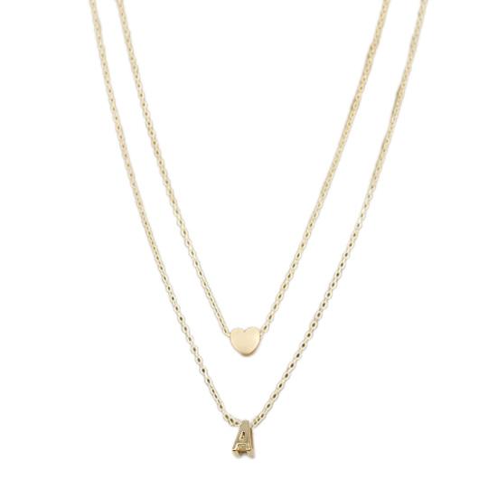 Женское ожерелье, сплошной цвет, полированный двухслойный антидеформированный женский кулон в форме буквы, подарок