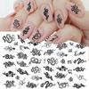 Wraps Slider Chinese Dragon Snake Gothic Style 3D Black Nail Stickers