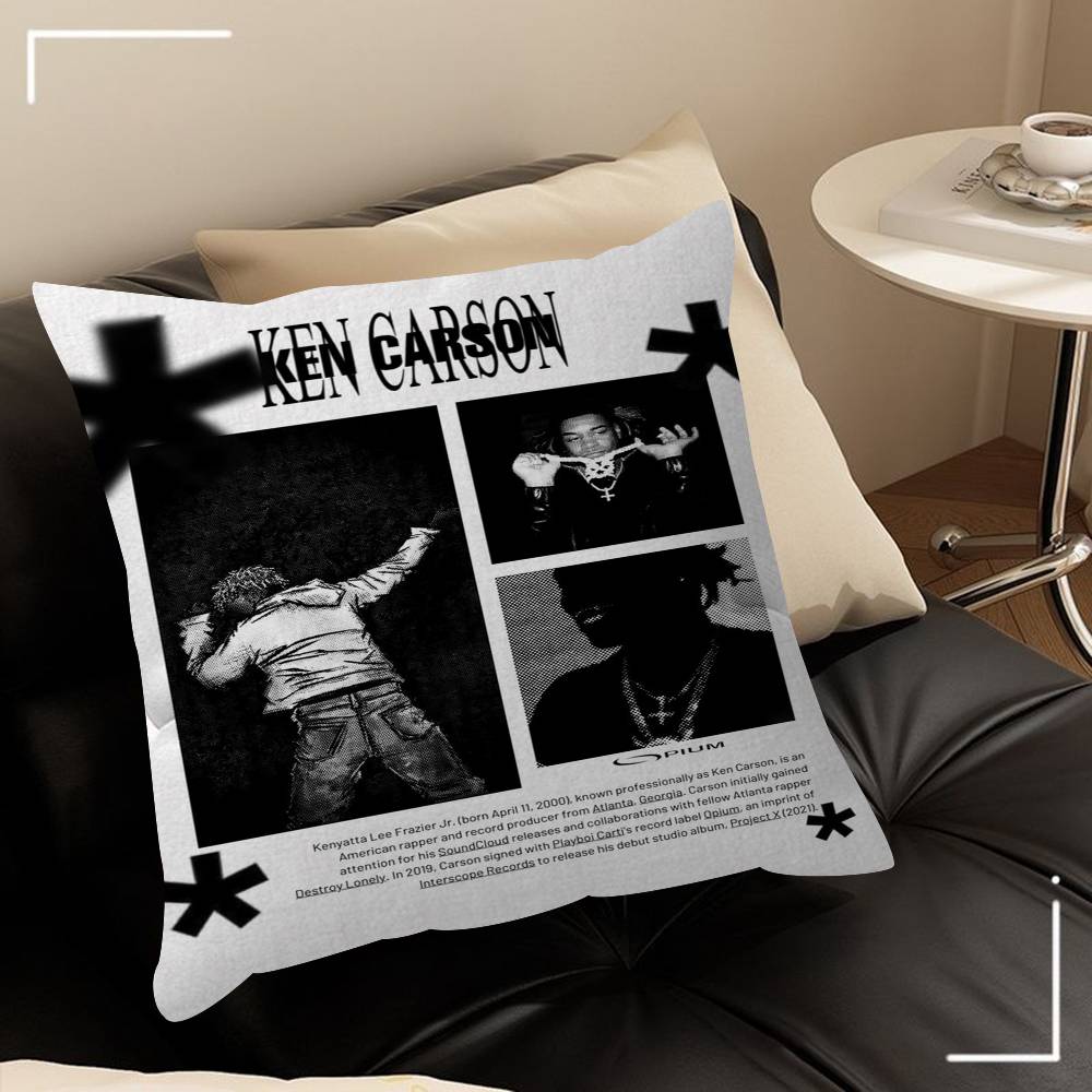 Pop Singer Ken Carson A Great Chaos Maple Design Cushion Cover Happy Autumn Harvest Decor Holiday Decorati Pillow Cover