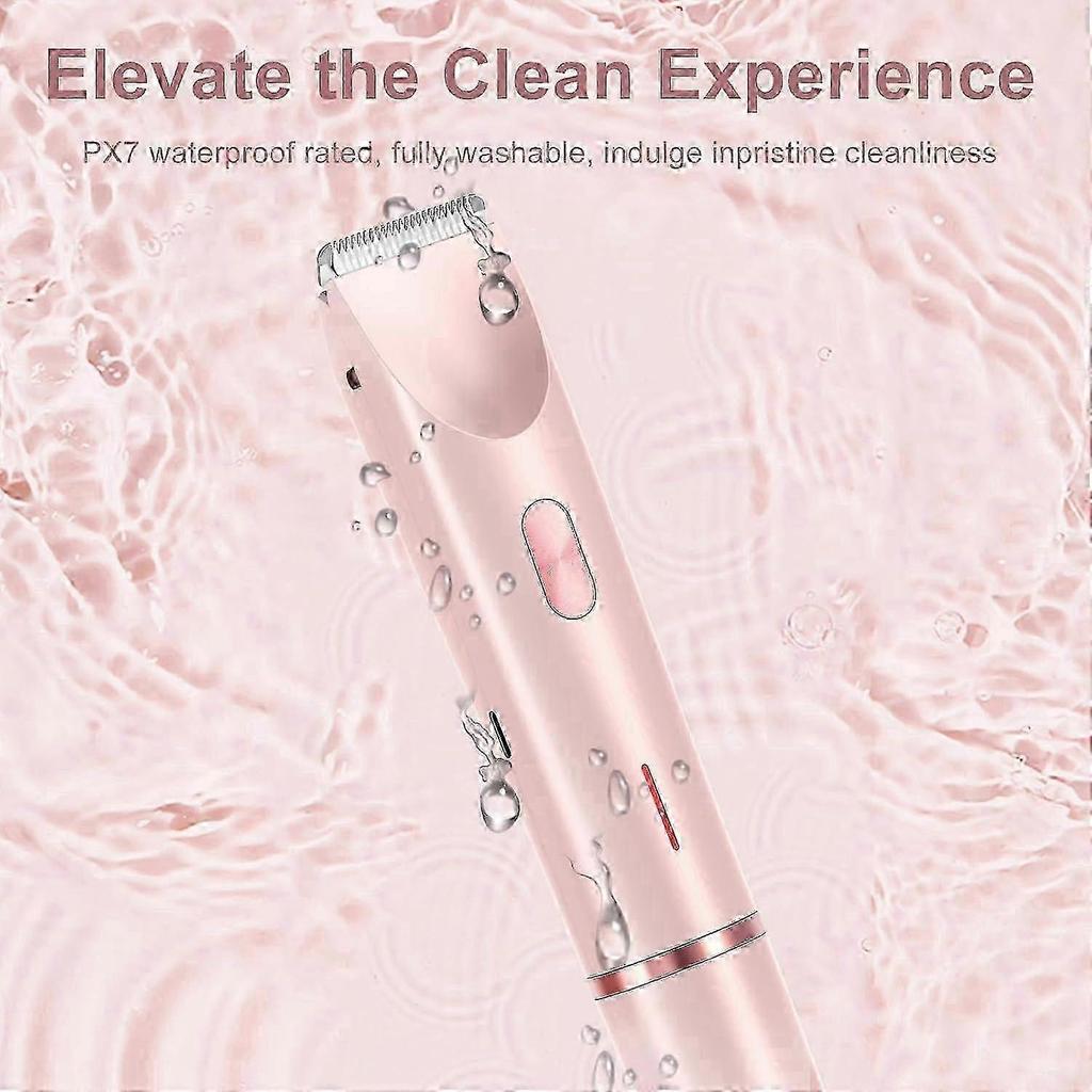 Бритва для бикини Glow Aura, GlowShave 2 в 1 женская машина для бритья тела (розовый)