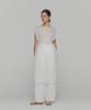 Amomento Sheer Drawstring Dress_White