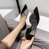 Shoes for Women Sexy Stripper with Crystals Woman Flats Diamond Rhinestone Straps 2025 Summer Comfortable and Elegant Spring Y2k