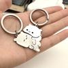 1 Pair Funny Unique Bear Cute Design Accessories Couple Valentine'S Gift High Quality Keychain Funny Student Bag Pendant
