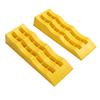 1 Pair RV Leveling Ramps 3 Stage Yellow Trailer Camper Wheel Chocks for Stabilizing Uneven Ground an