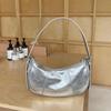 Korean Designer Silver Underarm & Shoulder Bag for Women - 2024 Autumn/Winter Collection