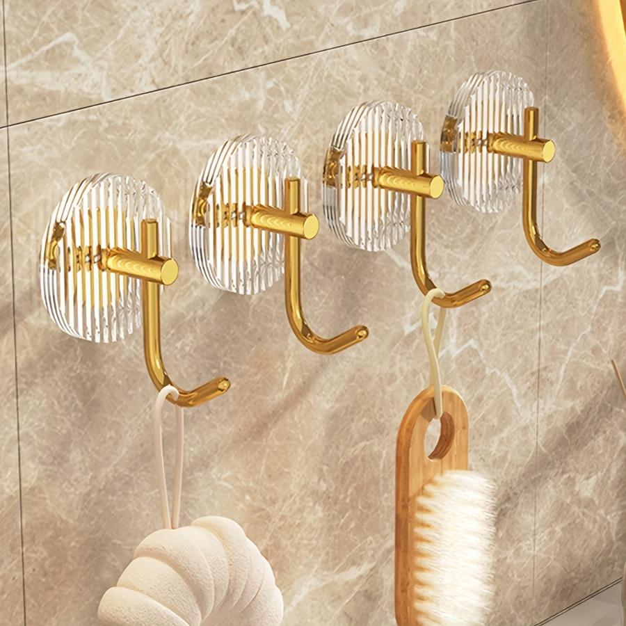 Роскошные крючки для полотенец, акриловые настенные крючки, самоклеящиеся крючки без сверления, идеально подходят для ванной комнаты, спальни, кухни, гостиной, подвесного хранения