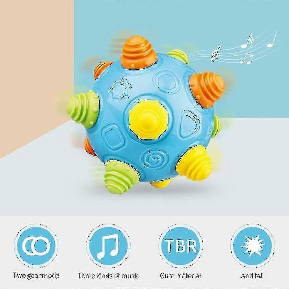 Interactive Musical Dancing Ball Vibrating Toy Sensory Learning For Children Bright Colours Durable Material Fun Playtime