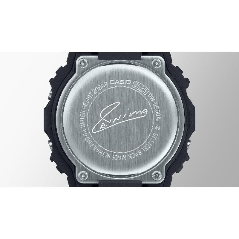Casio Мужские кварцевые часы с resin-корпусом, водозащитой 200 м, ударопрочностью, будильником DW-5600AI-1