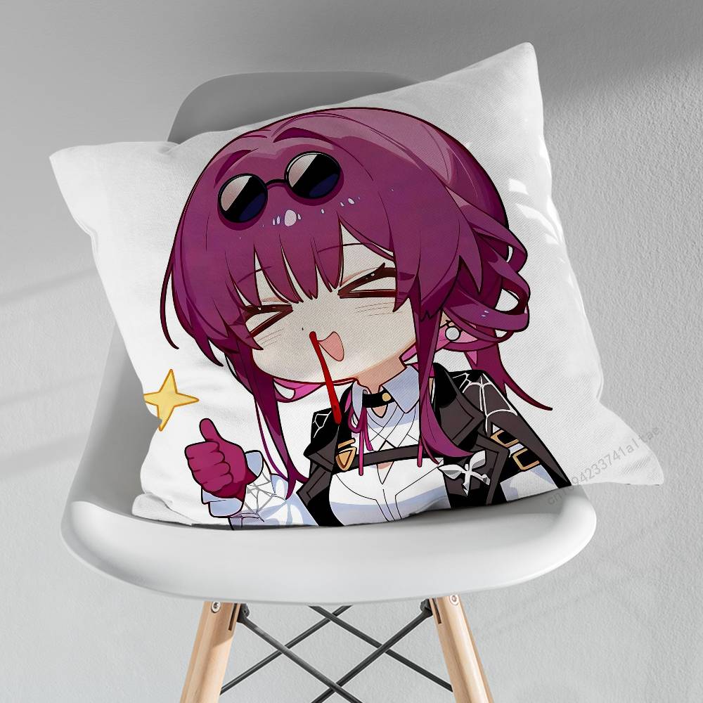 HHonkai Star Rail KKafka Various Sizes Square Pillow Case For Car Home Bedchamber Decor Birthday Gift