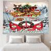 Custom Name Christmas Dog Print Tapestry, Backdrop, Easy Setup, Ideal for Bedroom, Office & Living Room, with Aesthetic Wall Hanging Decor.