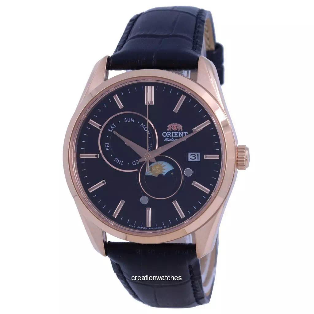 Orient Классические мужские часы Sun & Moon Gen с черным циферблатом, автоматические RA-AK0309B10B RA-AK0309B30B
