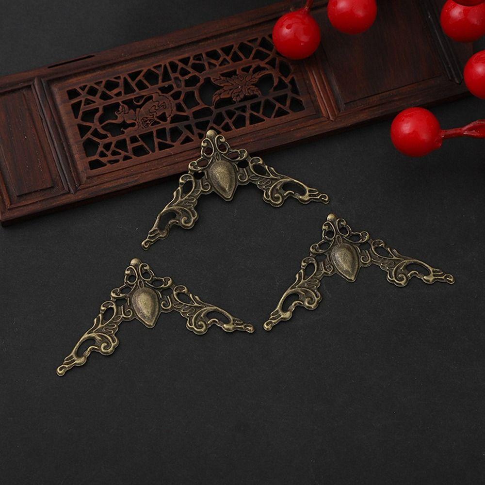 Бронзовый Скрапбук DIY Резной Золотой Угловой Протектор Орнамент Защита Мебели Угловые Кронштейны
