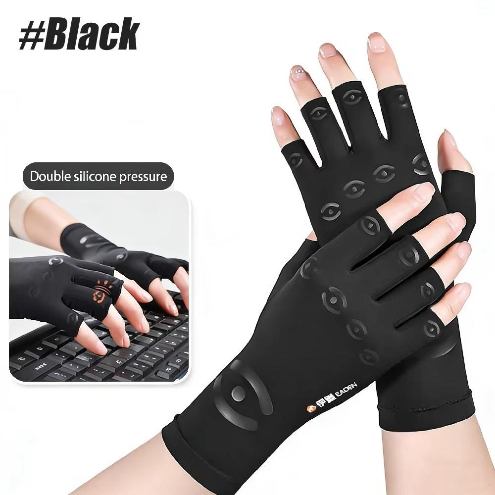 Breathable Fabric Fingerless Gloves Compression Wrap Arthritis Hand Wraps Daily Hand Support
