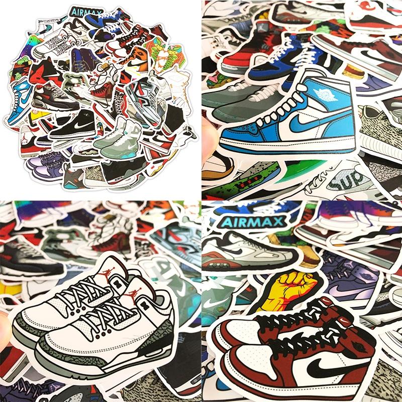 Unique And Creative Basketball Shoe Stickers For Laptop Skateboard And More