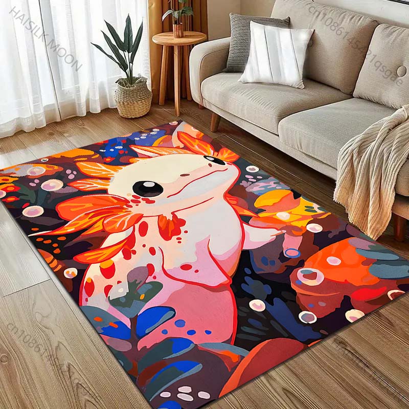 1PC Cute red salamander Carpet for Living Room Bedroom Sofa Home Decor Rus Non-slip Floor Mat Luxury Gift