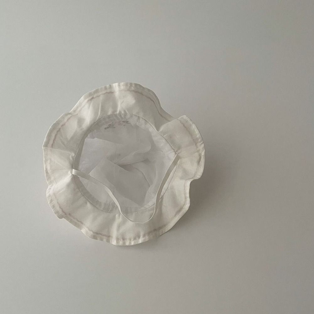 Pleated Infant Bucket Hat Love Heart Toddle Fisherman Hat Sweet Baby Sunhat  Baby