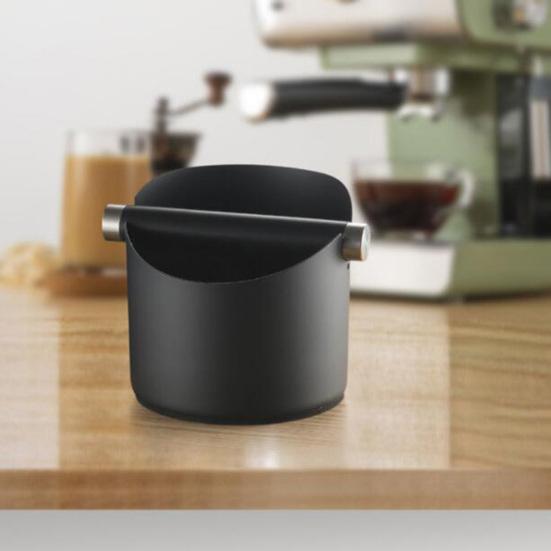 Кофейный стаканчик Knock Box Простота использования Удобная очистка Съемная перекладина с противоскользящей накладкой Защита от брызг Скошенный дизайн Нержавеющая сталь Espresso Knock
