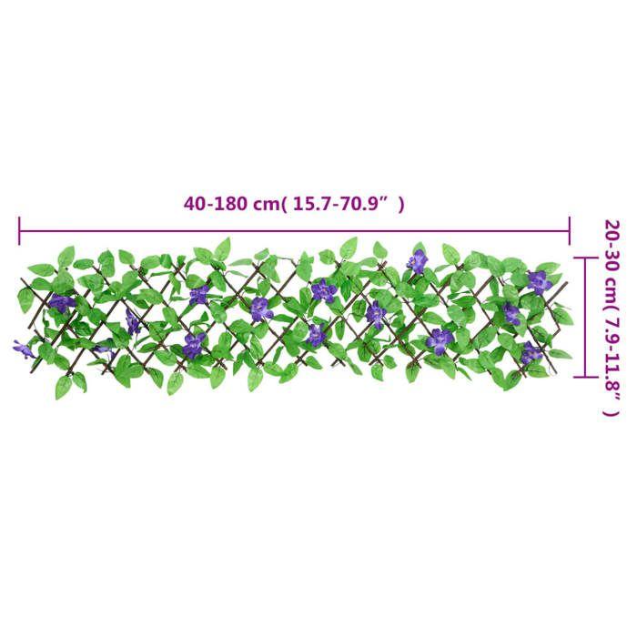 VidaXL Treillis de Lierre Artificiel Extensible 5 pcs, Écran de Clôture, Brise-vue d’Intimité, Décoration de Jardin 366573