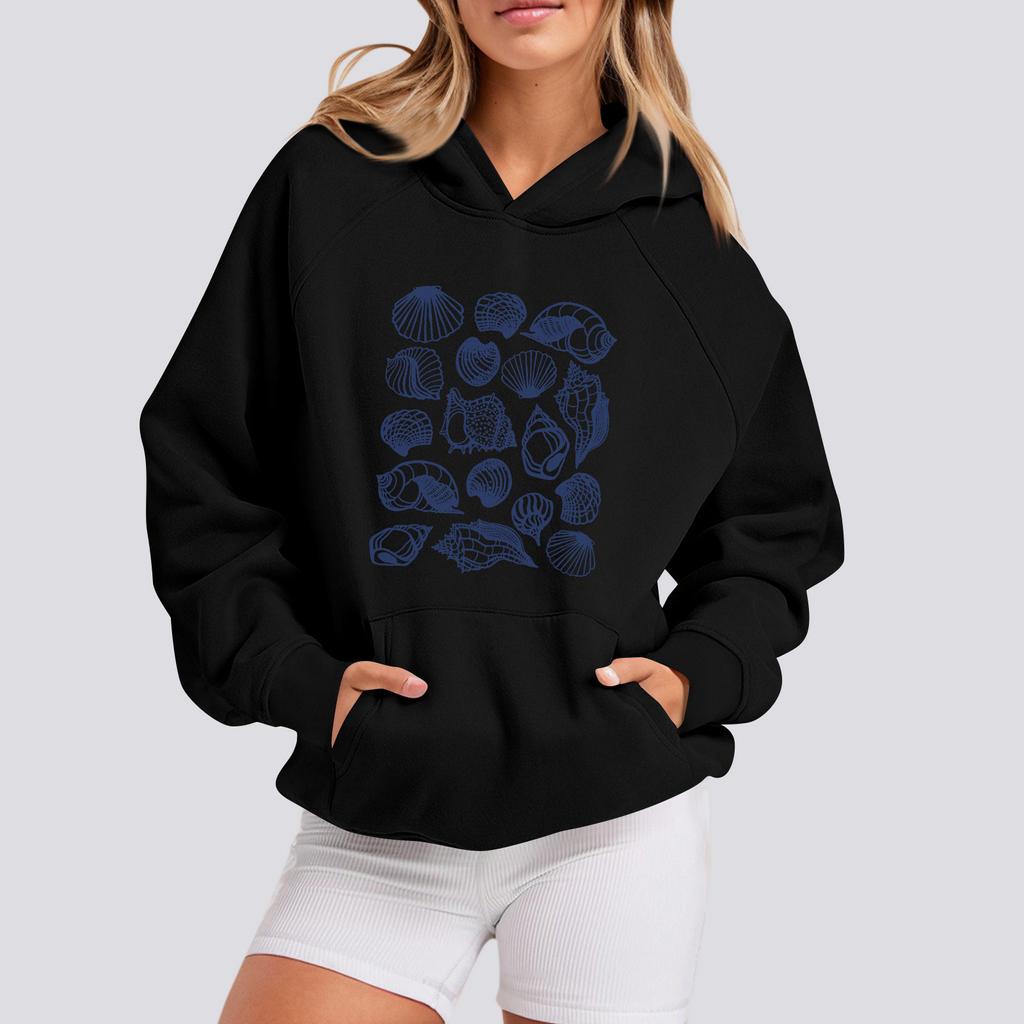 Толстовки для девочек-подростков с длинным рукавом и принтом букв, повседневные графические толстовки с капюшоном, пуловер с завязками, симпатичная толстовка большого размера