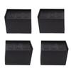 4 шт. прочная черная подставка 5 дюймов квадратная увеличенная расширенная мебельная подставка для офиса