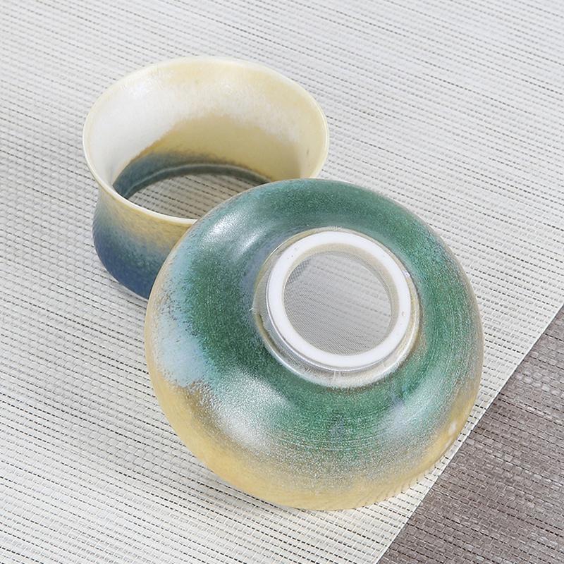 Набор керамических ситечек для чая, обожженных в печи, Фильтр для чая, Ситечко для чайных листьев, Аксессуары для чая Кунг-фу, Ситечко для чая