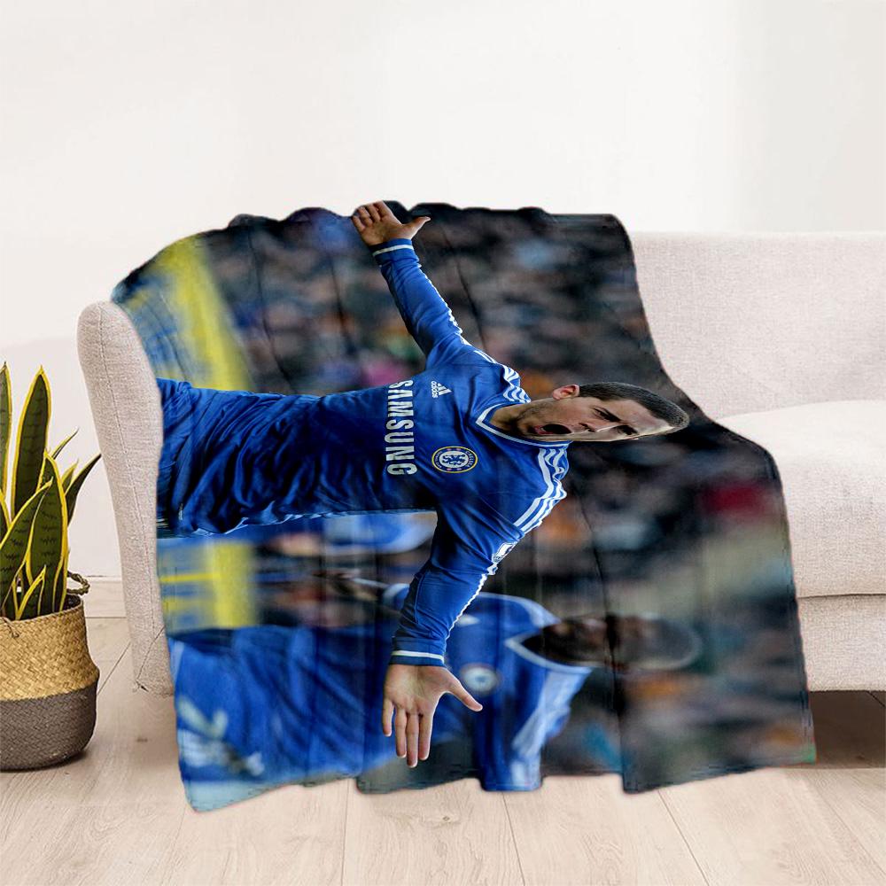 Eden Hazard Chelsea Fc Blanket Comfortable Suitable for Couch Office Chair Bed Four Seasons Universal Stylish Decor Gift for Travel Home Birthdays