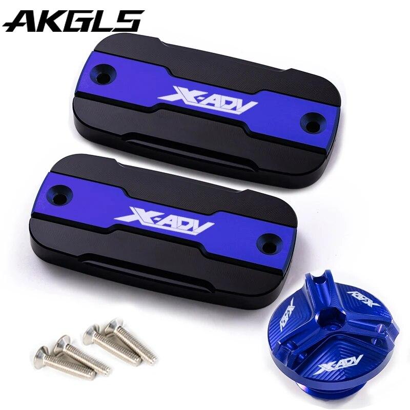 For HONDA XADV 750 X-ADV 750 X ADV 300 750 1000 2017-2022 Motorcycle Front Brake Fluid Tank Cap + Filling Port Cap Accessories