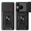 Чехол для Huawei Pura 80 Чехол для телефона Huawei Pura 80 Pro + Pura 80 Ultra Магнитное кольцо-держатель Бронированная задняя крышка со шторкой для защиты камеры