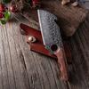 Кованый кухонный нож-тесак для разделки мяса, поварской нож для нарезки мяса, нож для барбекю, рыбалки, приготовления пищи